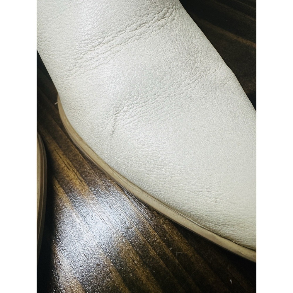 Lulus Vancy Stone Pointed Toe Mid Calf Boots‎ Cream White Western Women's 9 - Picture 7 of 15